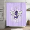 Bee Shower Curtain Nature Floral Pattern Bathroom Decor Vintage Rustic Farmhouse Wall Art Modern Home Decor Wall Hanging