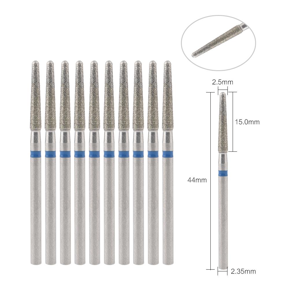 10 pezzi/s Punte per Fresa per Unghie Diamantate Fresa Pulisci Cuticole per Manicure Pedicure Frese Elettriche Punte Accessorio per Unghie
