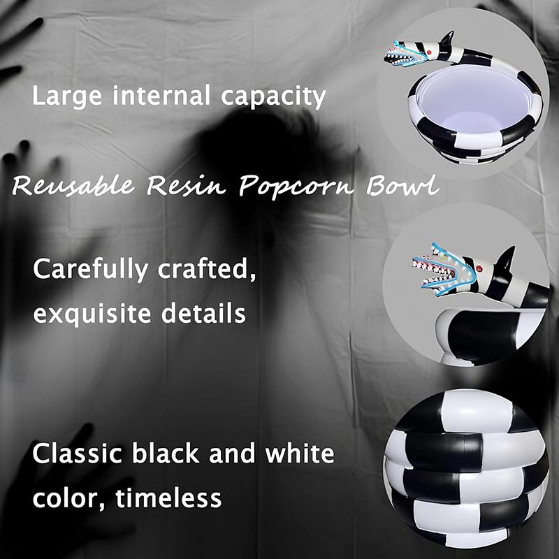 Fun Popcorn Bucket Sandworm Bucket Horror Popcorn Bowl Collectibles Decoration Horror Theme Collectibles Gift