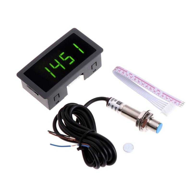 4 Digital LED Tachometer RPM- Speed Meter+Proximity Switch 12V 9999RPM