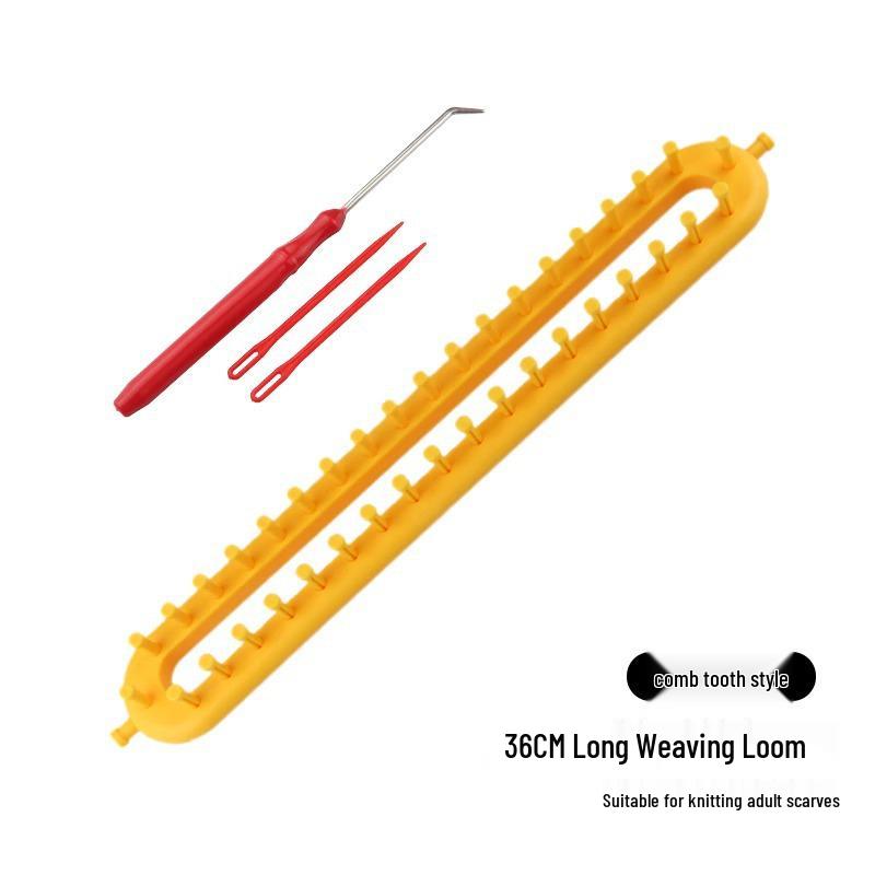 Set de instrumente de tricotat DIY: Mașină de tricotat cu dinți fini pentru eșarfe și pulovere.
