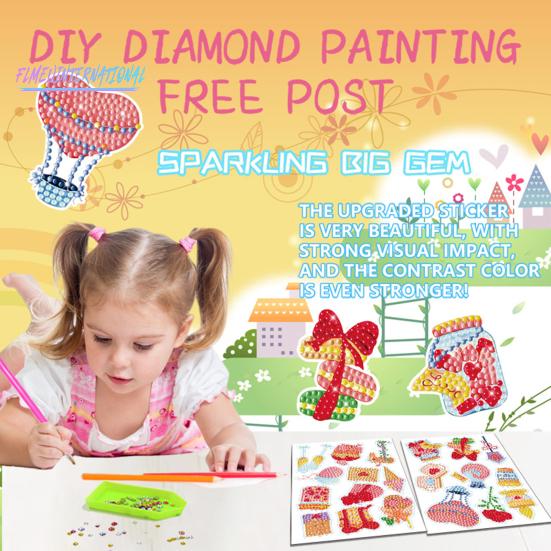 1 Set DIY-Strass-Malaufkleber, unterhaltsames pädagogisches Handwerk, multifunktionale Malaufkleber für Kinder und Erwachsene