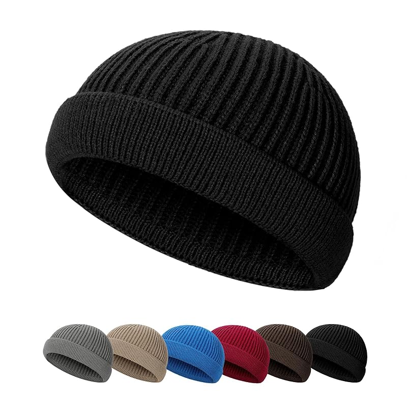 

[JASGOOD] knit hat men s nylon braided hat beanie knit cap islam watch Fashionable ladies unisex outdoor black