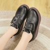 Women Loafers Platform Chunky Lady Summer Casual Black Office Lady Thick Sole Height Increase Shake Shoes