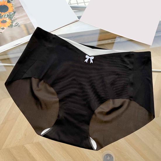 Ultra-Thin Seamless Ice Silk Panties for Women Mid Waisted Soft Stretchy Underwear