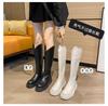 Boots women's autumn and winter 2025 new models but knee thick sole small thick legs thin retro British style knight boots