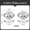 Cute Cow Cartoon Ceramic Dinner Bowl Set