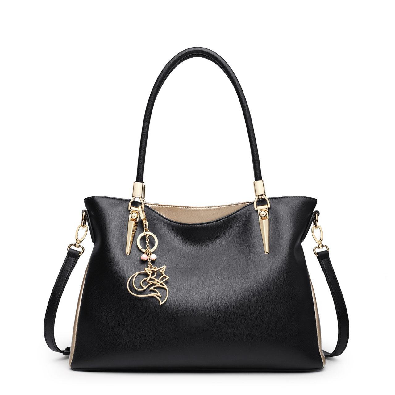 

FOXER Elegant Women s Handbag Large Capacity Tote Bag Luxury Split Leather Shoulder Crossbody Bag For Mother Daily Work Commute