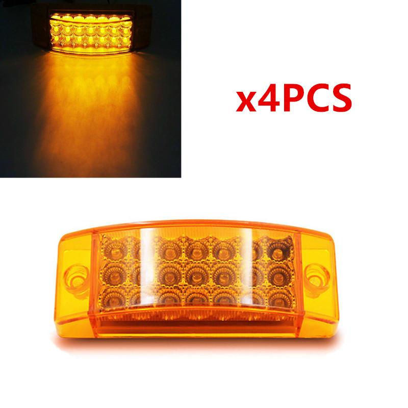 

4 шт. 21 светодиод герметичный боковой габаритный огонь прицепа грузовика кемпера динамический указатель поворота 12В-24В стоп-сигнал задний габаритный огонь