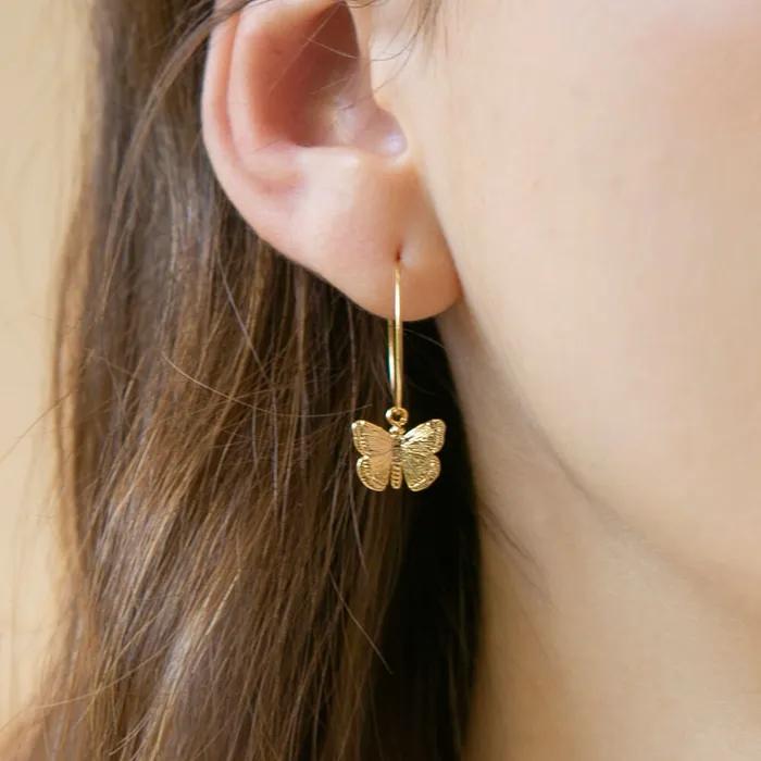 butterfly ring earrings (2colors)