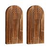 Boho Holz Wandvase Wandmontierte Vase Bogenförmige Dekorative Hängepflanzer für Wohnzimmer Schlafzimmer Heimwanddekoration