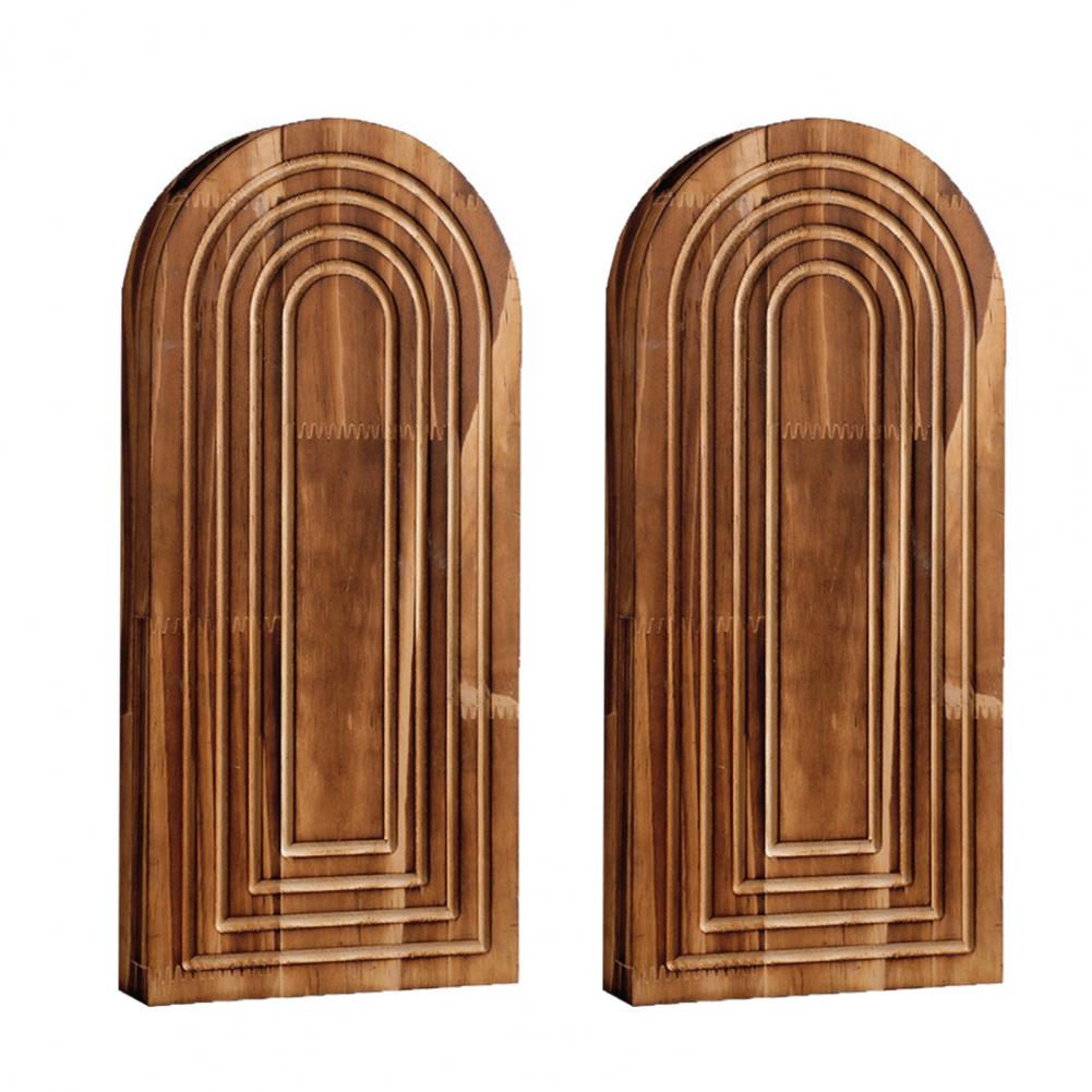 Boho Holz Wandvase Wandmontierte Vase Bogenförmige Dekorative Hängepflanzer für Wohnzimmer Schlafzimmer Heimwanddekoration