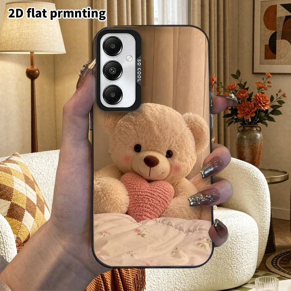 Phone Case: 2D Flat Samsung Galaxy A34 A35 M05 M06 S20 S22 S21 FE Plus 5G Protective Case, Couples Style, Plush Teddy Bear, Christmas and Halloween Gi