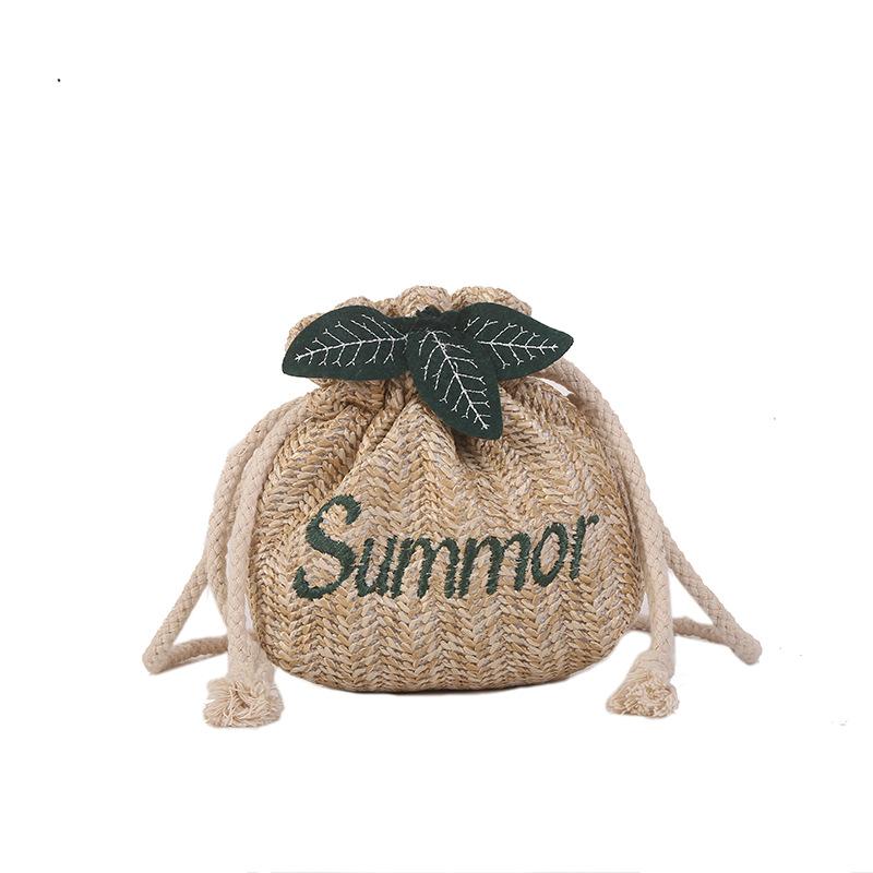 

Straw bucket small bag women s bag 2025 new summer small fresh foreign style clutch bag woven shoulder messenger bag хаки