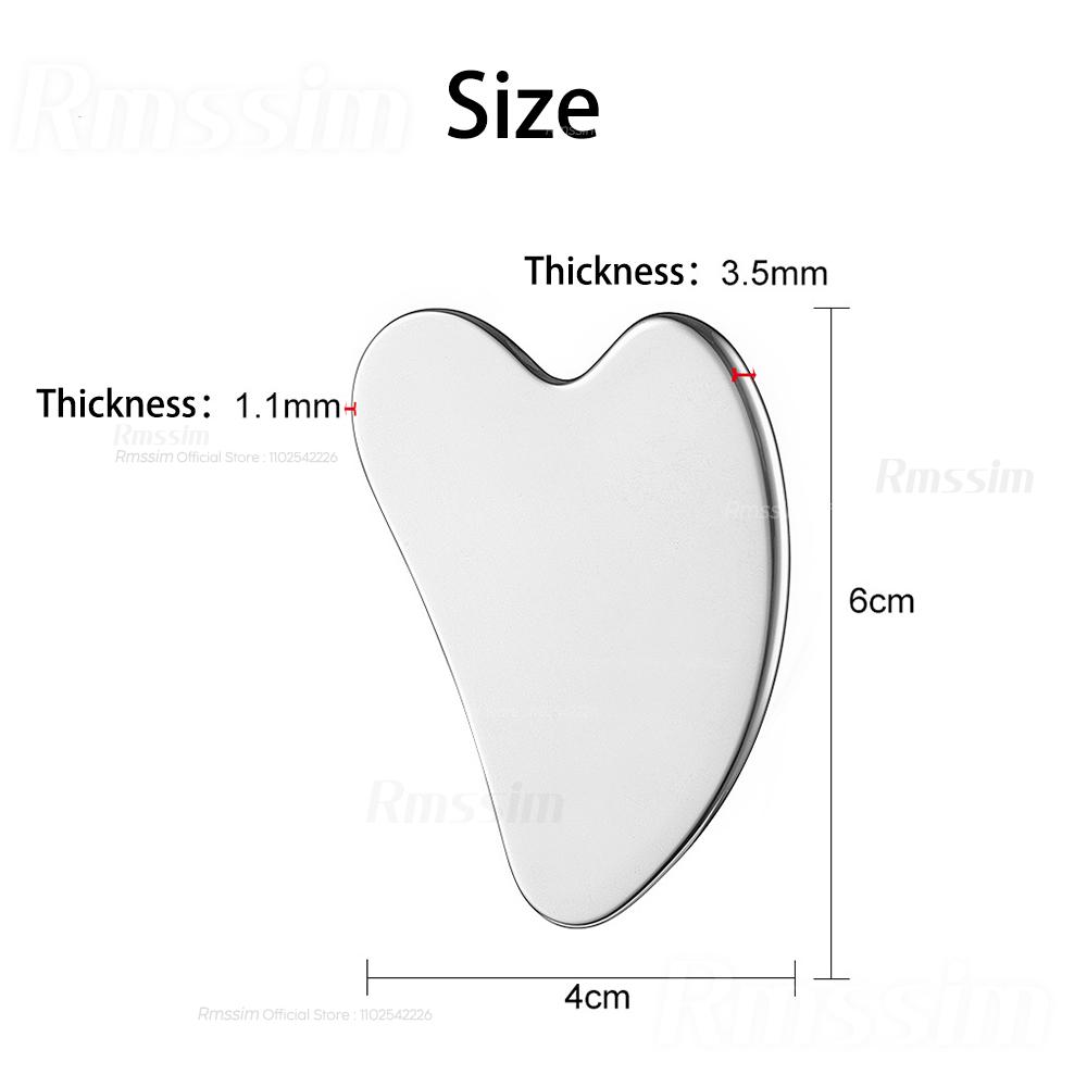 Gua Sha Natural Stainless Steel Scraper Massager Facial Skin Care Guasha Board Face Massager Board Heart Shape Body Relaxation