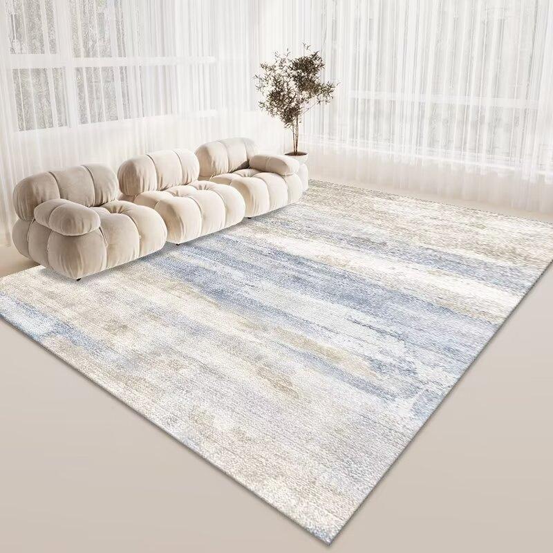 Wind Living Room Coffee Table Carpet, Room Bedroom Crystal Velvet Floor Mat, Home Dirt-Resistant Large Area Full Floor Mat
