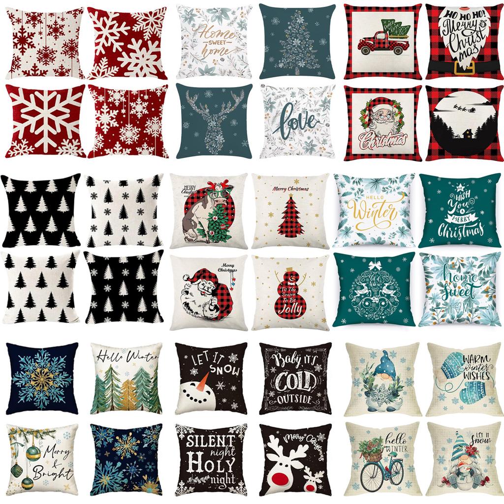 New Christmas Combination Pillowcase Home Sofa Decoration Cushion Pillowcase