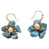 Pearl Earrings Flower Turquoise Women's Fashion Personality Flower Temperament Earrings