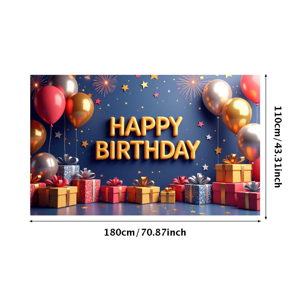 

Фон для вечеринки по случаю дня рождения Шары и подарки Баннер «С днем рождения» Праздничное мероприятие Фотографический фон Реквизит