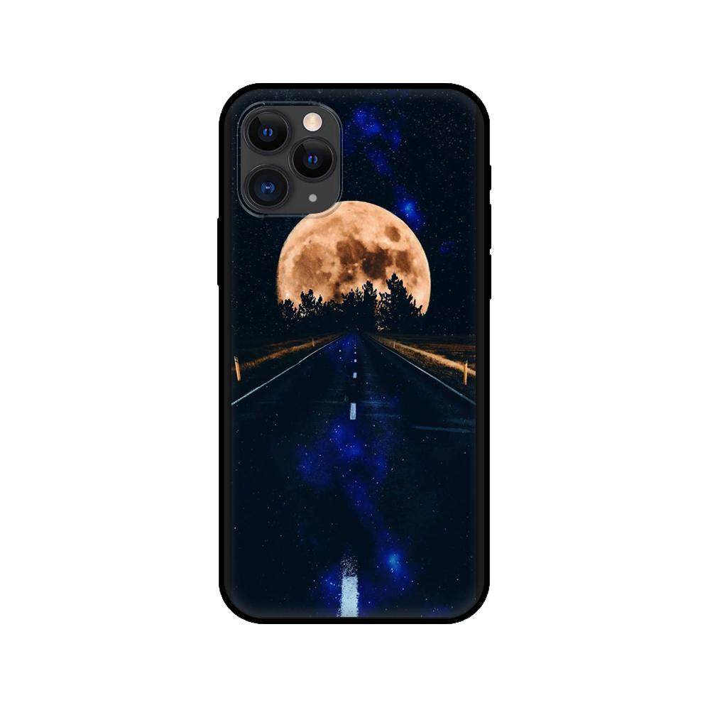 

Черный чехол из ТПУ для iPhone 5 5S SE 2020 6 6S 7 8 plus x 10 XR XS 11 12 mini pro MAX задняя крышка Небо Космос планета Луна звезды Роскошь iphone 11