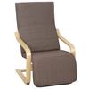 Accent Chair, Recliner with Adjustable Footrest, Birch Wood Frame, Up To 120 Kg, 66.5 X 94 X 100 Cm, Brown