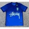 Maglia da Calcio Signature Stussy Retro Brasile Argentina Portogallo Maglia da Allenamento Calcio Uomo Donna Manica Corta