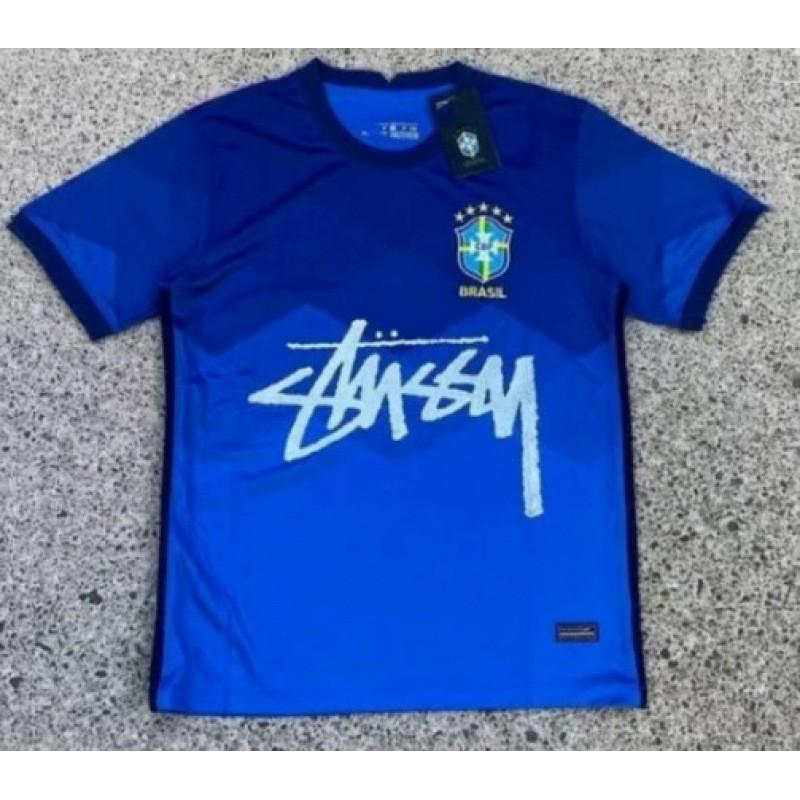 Maglia da Calcio Signature Stussy Retro Brasile Argentina Portogallo Maglia da Allenamento Calcio Uomo Donna Manica Corta