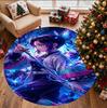 Demon Slayer Pattern Round Rug, Indoor/Outdoor Mat, for Picnic, Gameroom, Bedroom, Office, Living Room, Home Decor Carpet, Birthday Gift
