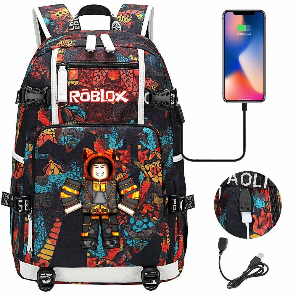 Gaming Print Backpack Large Capacity Travel Bag with USB Charging Port for Middle High School Students Boys Girls Teens