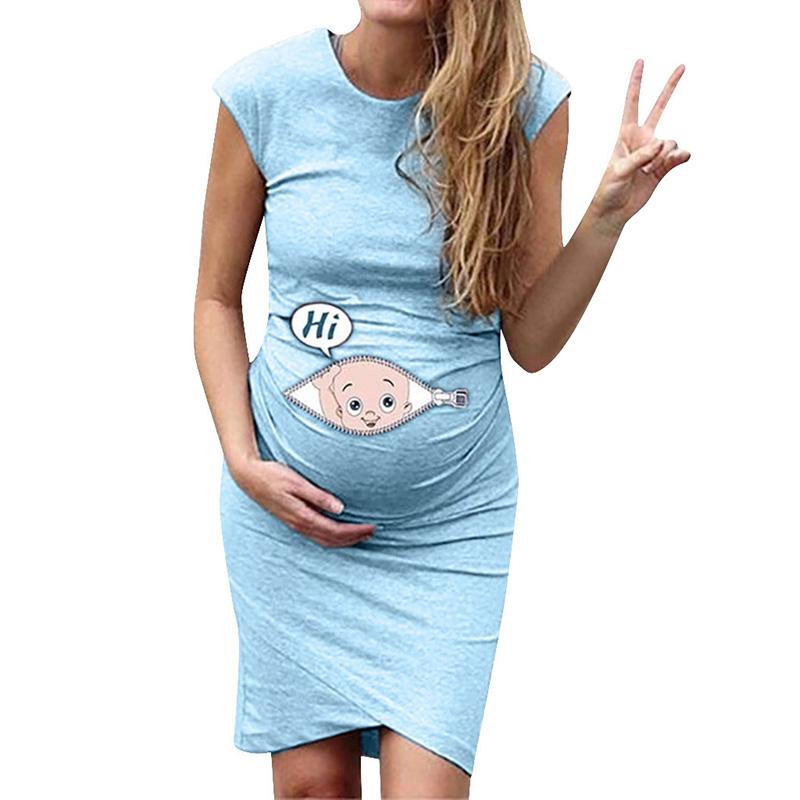 

Cute Maternity Dress Loose Casual Dress Women Maternity Clothes Plus Size Pregnant Woman Maternity Dress XS