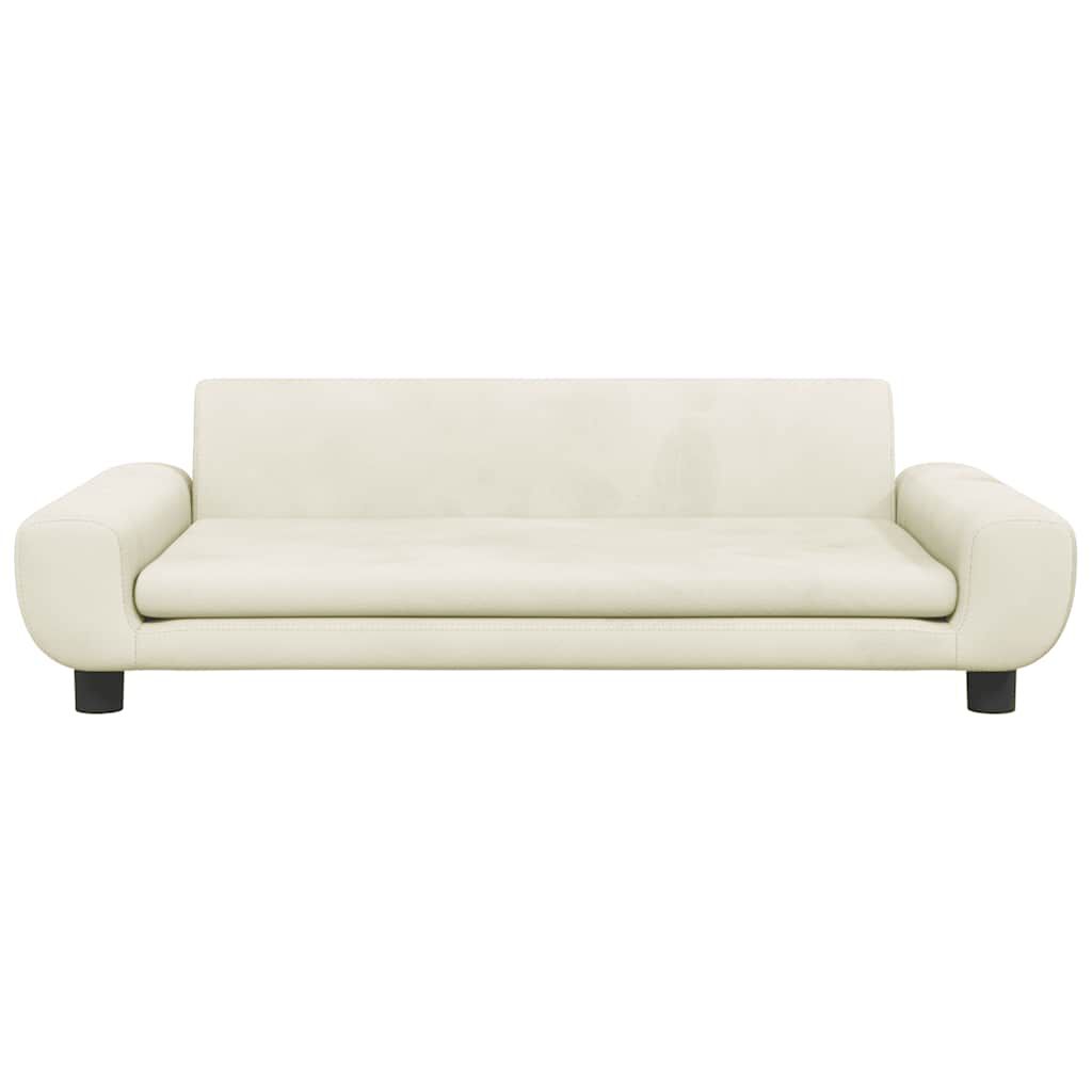 vidaXL Dog Bed Cream 100x54x33 cm Velvet