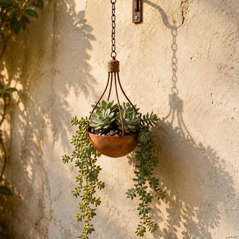 Lightweight Hanging Flower Vase Decorative Plant Pot Creative Garden Planter Outdoor Dried Flower