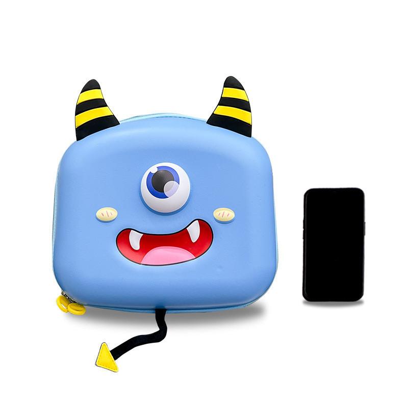 Cute And Playful Monster-themed Kids Backpack Durable Eva Material Preschool небесно-голубой