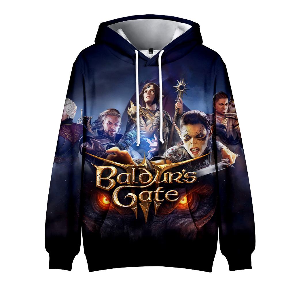 Mode pour les Fans du Jeu Baldur's Gate 3 Sweats à Capuche Imprimés Sweatshirt Sport Extérieur Cosplay Pulls Costume Cosplay