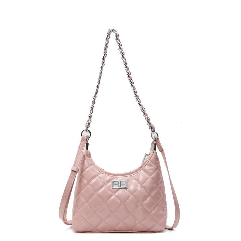 Fashion diamond chain tote bag femininity style portable shoulder bag design messenger bag