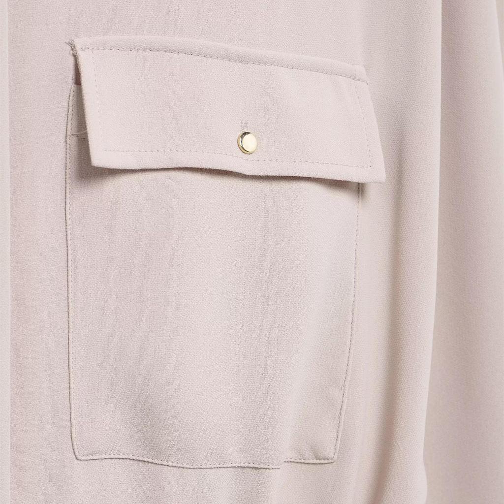 Spring 2025 Women's Slim Fit Drawstring Waist Workwear Shirt
