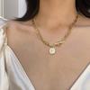 VKME Fashion Layered Pearl Flower Pendant Necklace Female Small Daisy Pearl Chain Collar Necklace Bohemian Vintage Jewelry Gift