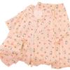 Pyjama mignon pour fille Printemps et Été Pyjama d'été pour femme Coton Nuage Manches Courtes Ensemble Trois Pièces Vêtement d'intérieur
