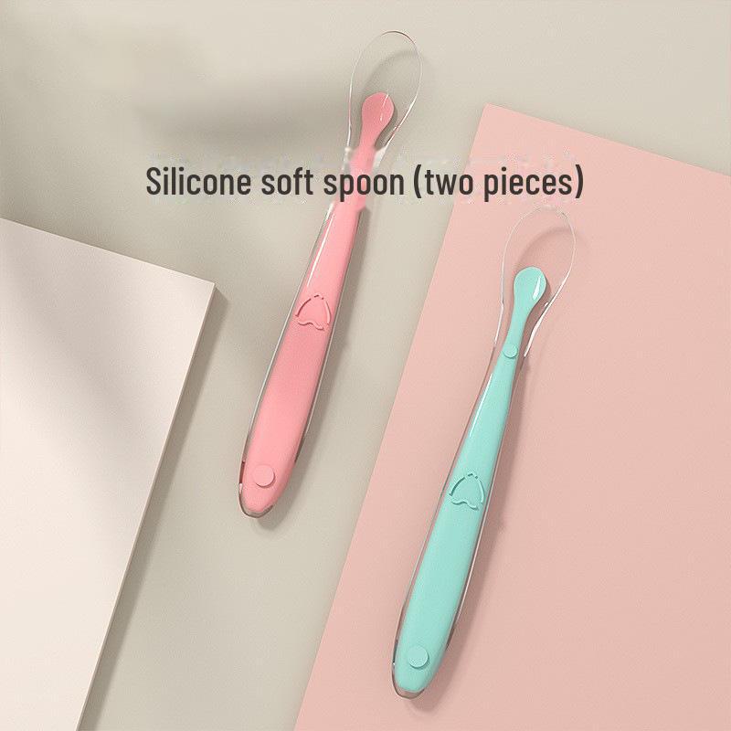 Silicone Baby Feeding Spoon Set for Newborns - Soft Training Utensils for Easy Meal Supplementation