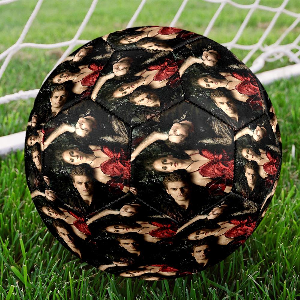 The Vampire Diaries Print Size 5 Soccer Ball, Standard Match Football for Sports Game and Team Practice, Ideal Gift for Soccer Fans