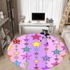 1pc Star PatternChair Carpet for Office, Indoor Non-Slip Washable Polyester Fiber Carpet, Mat For Office, Machine Washable