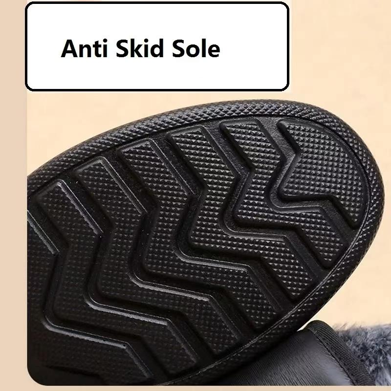 Fashion Men's Snow Boots 2024 Winter Fashion Cotton Shoes Thicken Plush Warm Male Outdoor Casual Short Boots Mid Top Waterproof Boot Man