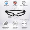 Black Milan Rope Bracelet for Men,Stainless Steel Double Ring Adjustable Bracelet,Trendy Jewelry Gift
