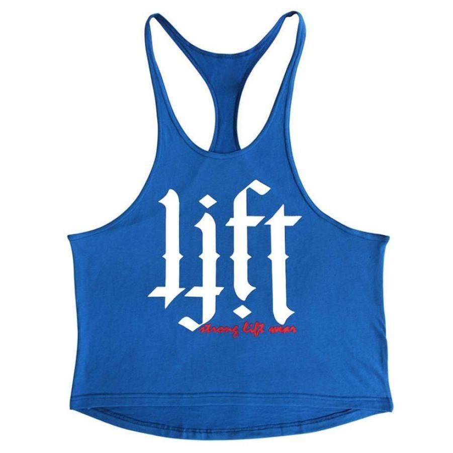 Men Tank Bodybuilding Fitness Singlet Weight Lifting Sleeveless Shirt