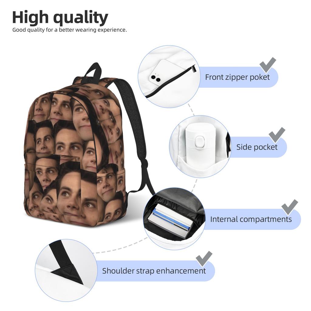 Dylan Obrien Actor Style Knapsack Lightweight High School Work Daily Pack for Men Women Laptop Computer Carry Carrier