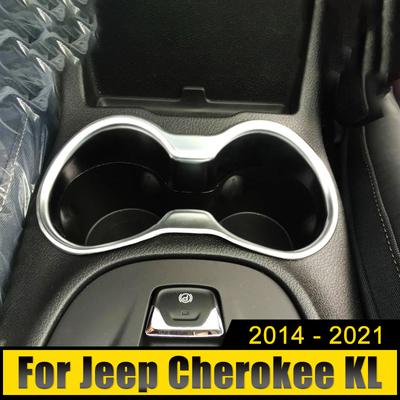 Für Jeep Cherokee KL 2014 2015 2016 2017 2018 2019 2020 2024 ABS Auto Vordere Reihe Wasser Tasse Halter Rahmen Trim abdeckung Fall Aufkleber