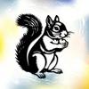 Vintage Iron Squirrel Wall Art Rust Resistant Metal Decor for Garden Patio Wildlife Gift