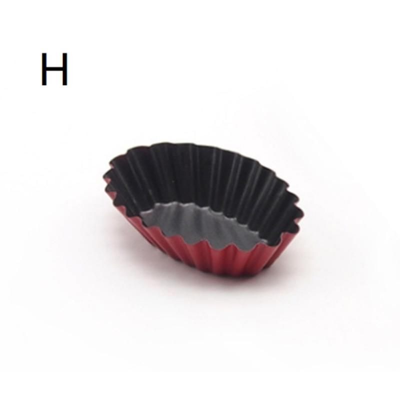 Muffin-Form Kohlenstoffstahl Eierkuchen-Formen Mini Antihaft-Kuchenform Wiederverwendbar Kreative Tartlet-Backform Pizzaform