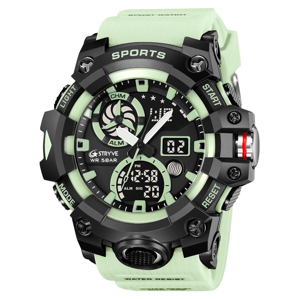 Men's Waterproof Luminous Running Alarm Clock Watch