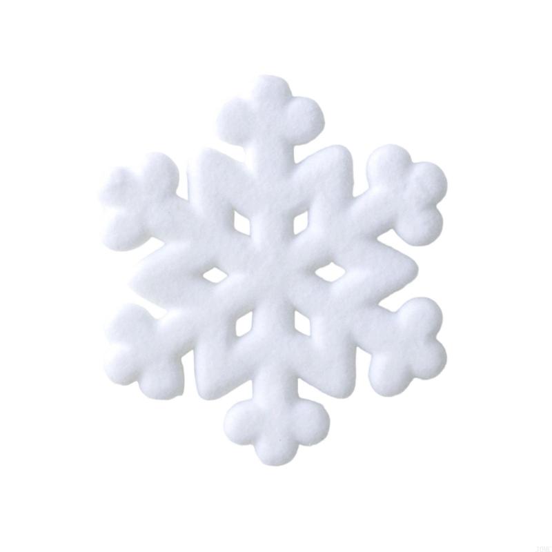 Premium Fuzzy-Coated Snow Crystalloid Ornament For Celebratory Adornment Durable Celebratory Tree J0MC